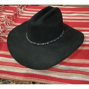 Resistol Black Western Hat Size 6 7/8